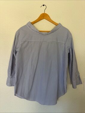 Antonelli Firenze Striped Navy and White Boatneck top size 40